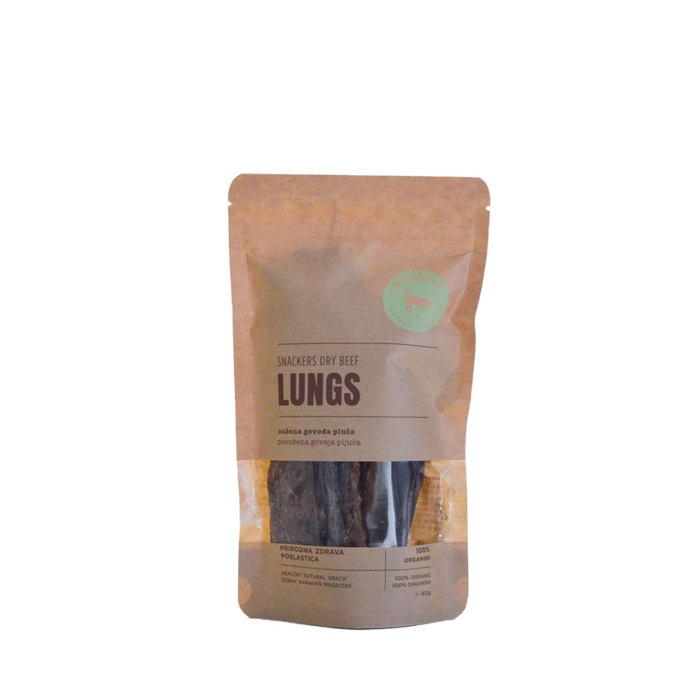 Snackers Lungs 40g | Snackers sušena goveđa pluća 80g