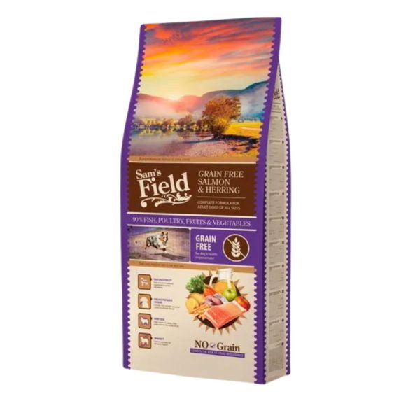 Sam's Field Grain Free Losos i Haringa Adult 13kg | Suha hrana za pse