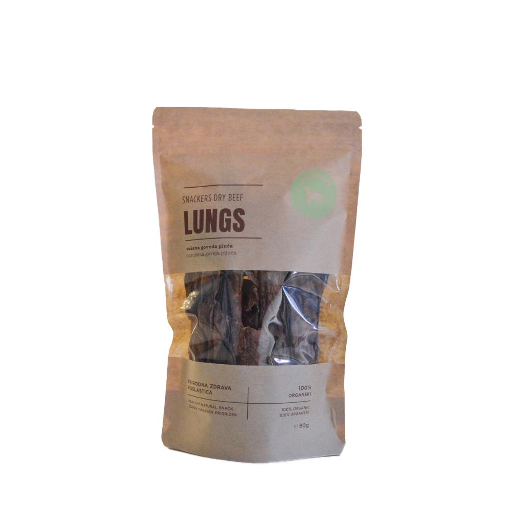 Snackers Lungs 80g | Snackers sušena goveđa pluća 80g