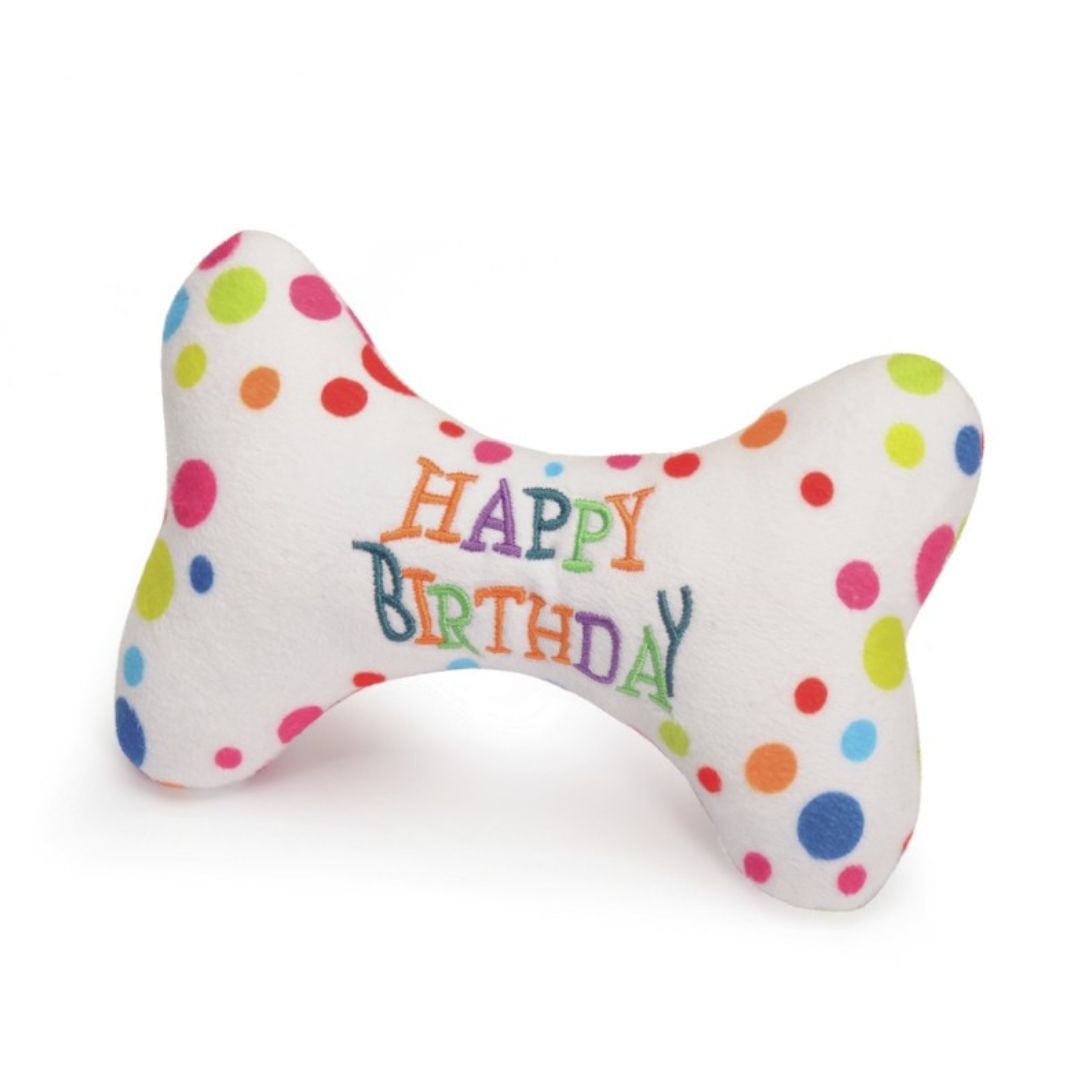 Camon Happy Birthday kost bijela s pištavcem 18cm