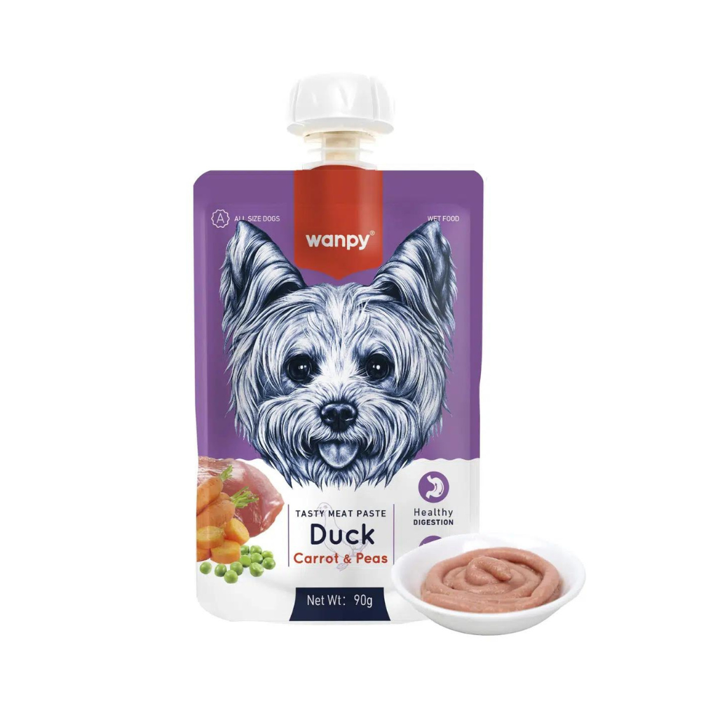Wanpy Dog Tasty Meat Paste - patka, mrkva i grašak 90g