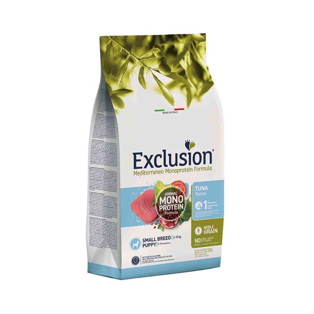 Exclusion Monoprotein Tuna Puppy S 2kg | Kompletna hrana formulirana s izvorom životinjskih proteina za štence malih pasmina